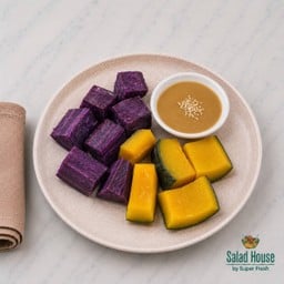 นึ่ง 2 สี (ฟักทอง+มันม่วง) | Salad House