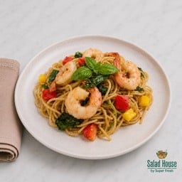 สปาเก็ตตี้ กะเพรากุ้ง | Salad House