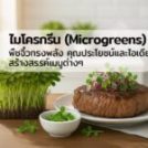 ไมโครกรีน (Microgreens): พืชจิ๋วทรงพลัง